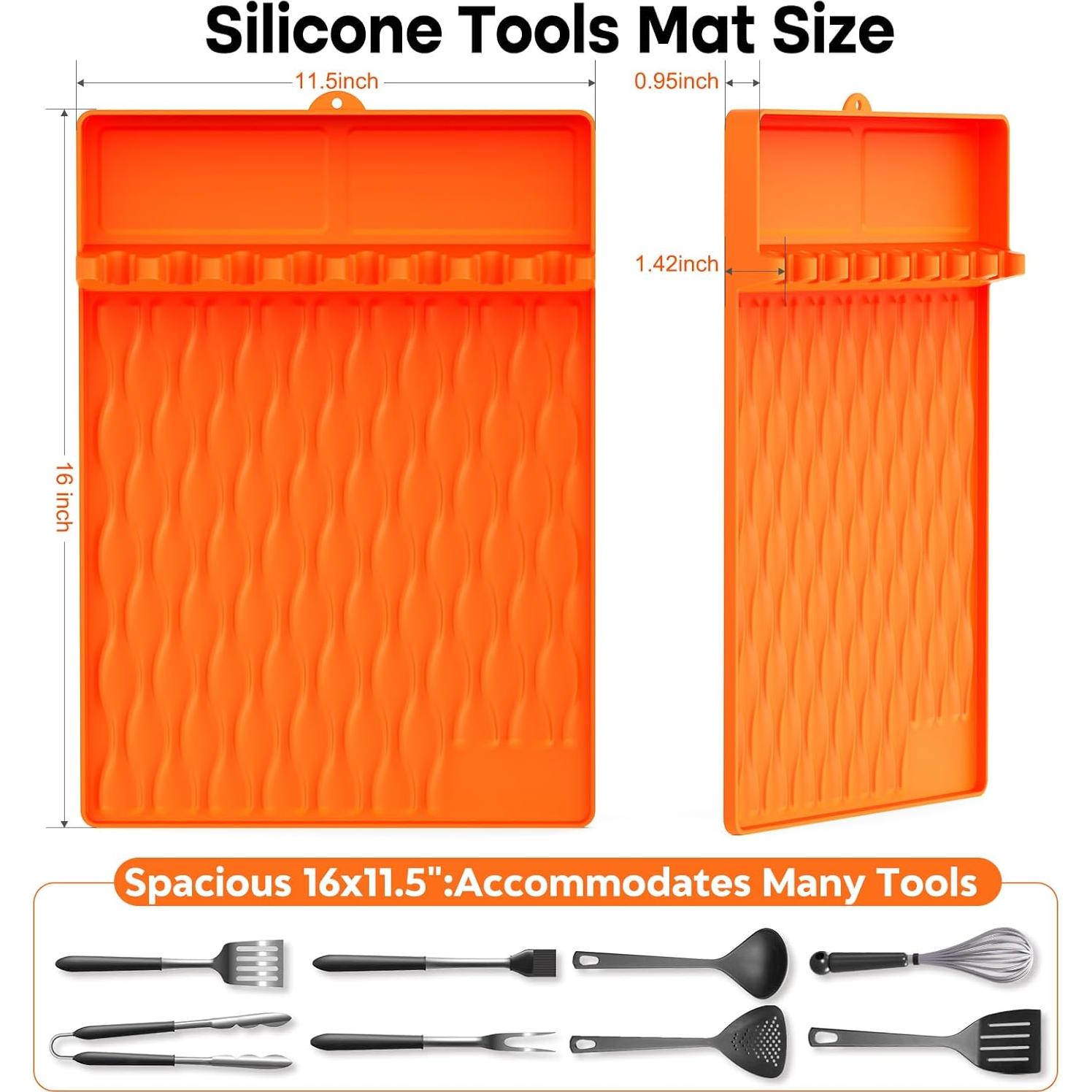 Juego de 2 Tapetes de Silicona YOUCHENGZHIFAN para BBQ 40.6x29.2cm
