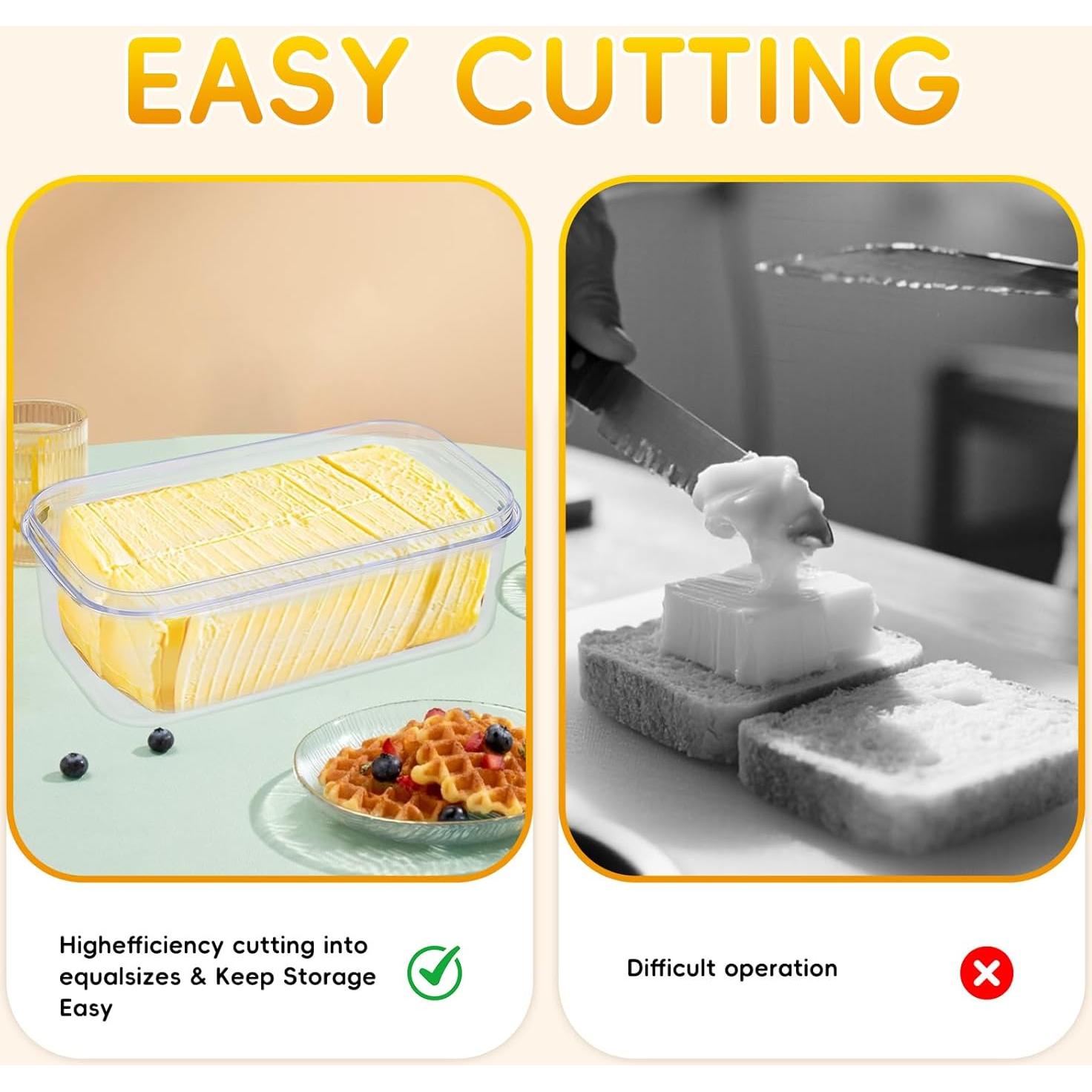 Contenedor de Mantequilla Hermético ELEGICKLIP con Cortador 220g