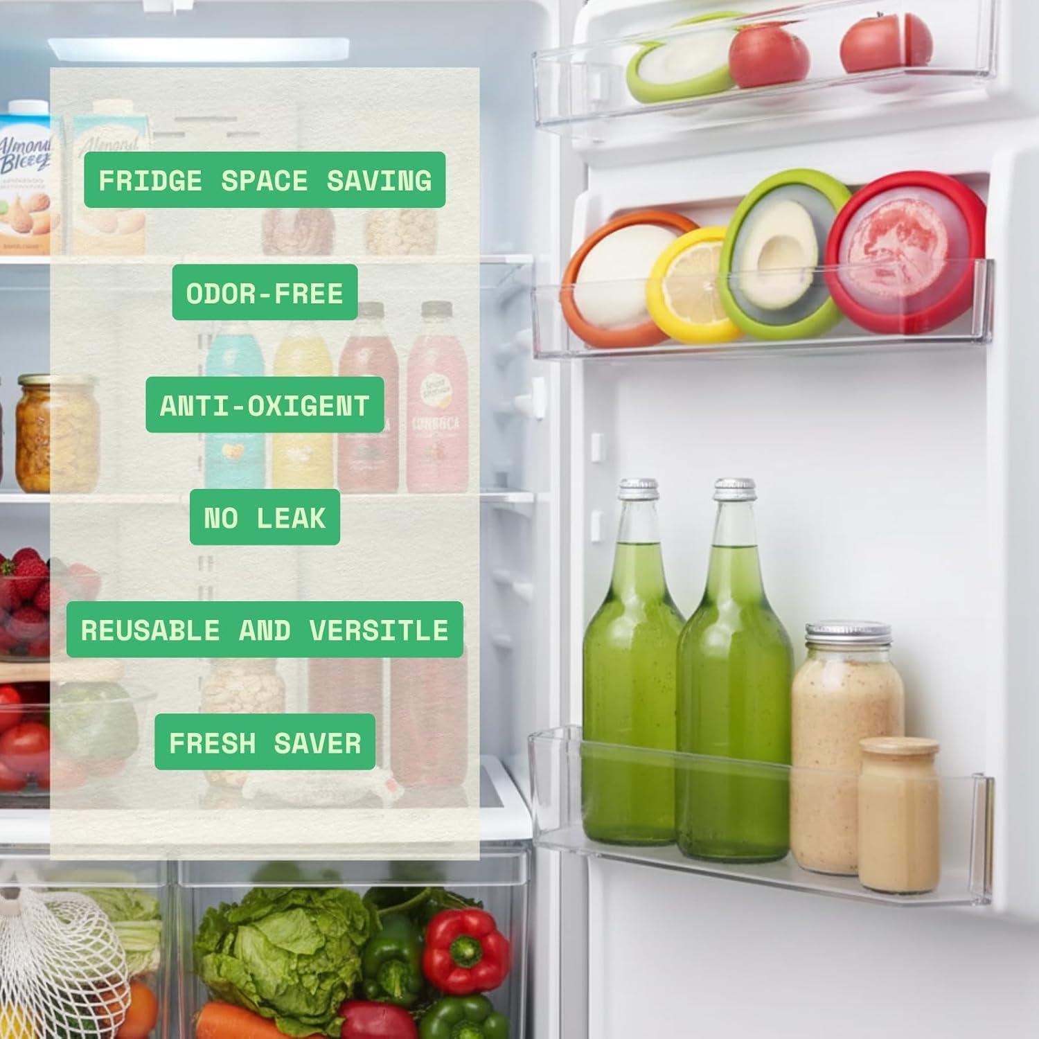 Juego de 4 Huggers de Silicona Reutilizables para Alimentos