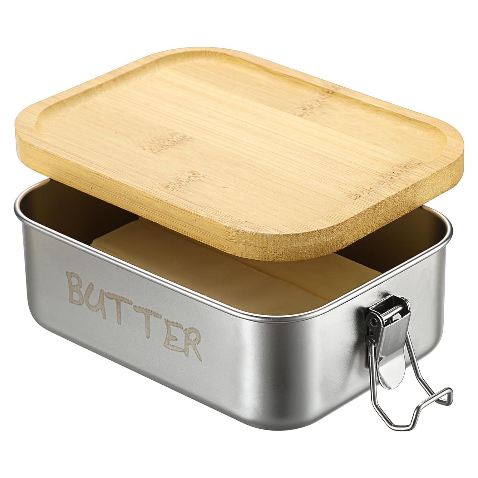 Plato de Mantequilla con Tapa BSTKEY Acero Inoxidable 113g