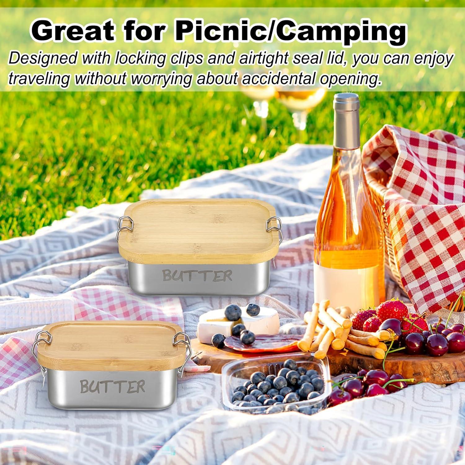 Plato de Mantequilla con Tapa BSTKEY Acero Inoxidable 113g