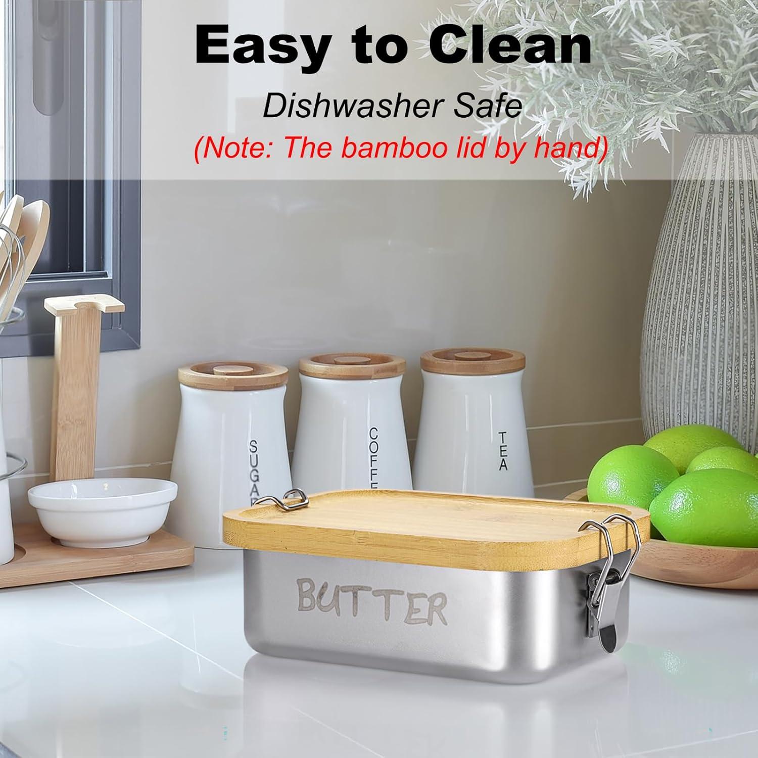 Plato de Mantequilla con Tapa BSTKEY Acero Inoxidable 113g