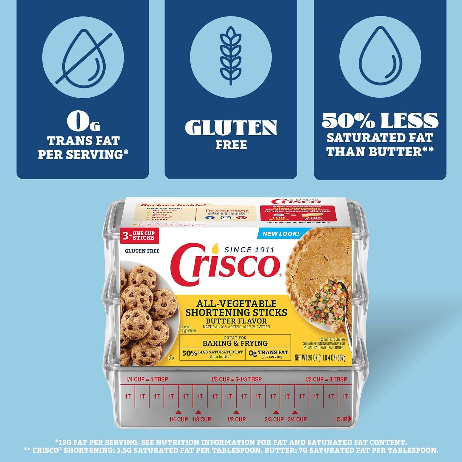 Crisco Acortamiento Vegetal Sabor Mantequilla 567g