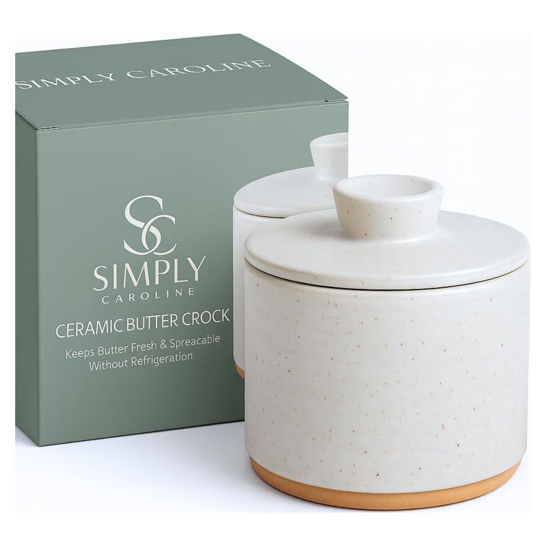 Crock de Mantequilla Simply Caroline con Tapa - 3 Palitos