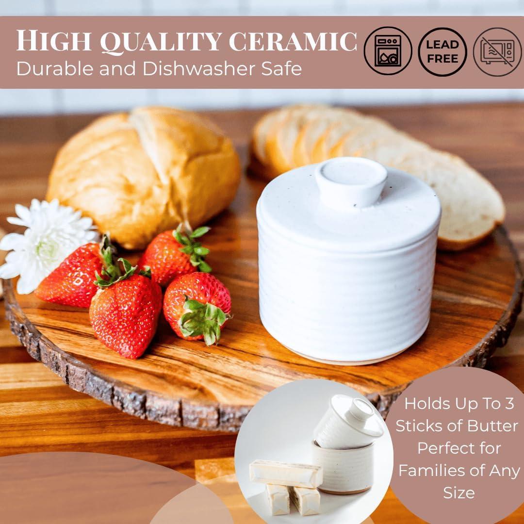 Crock de Mantequilla Simply Caroline con Tapa - 3 Palitos