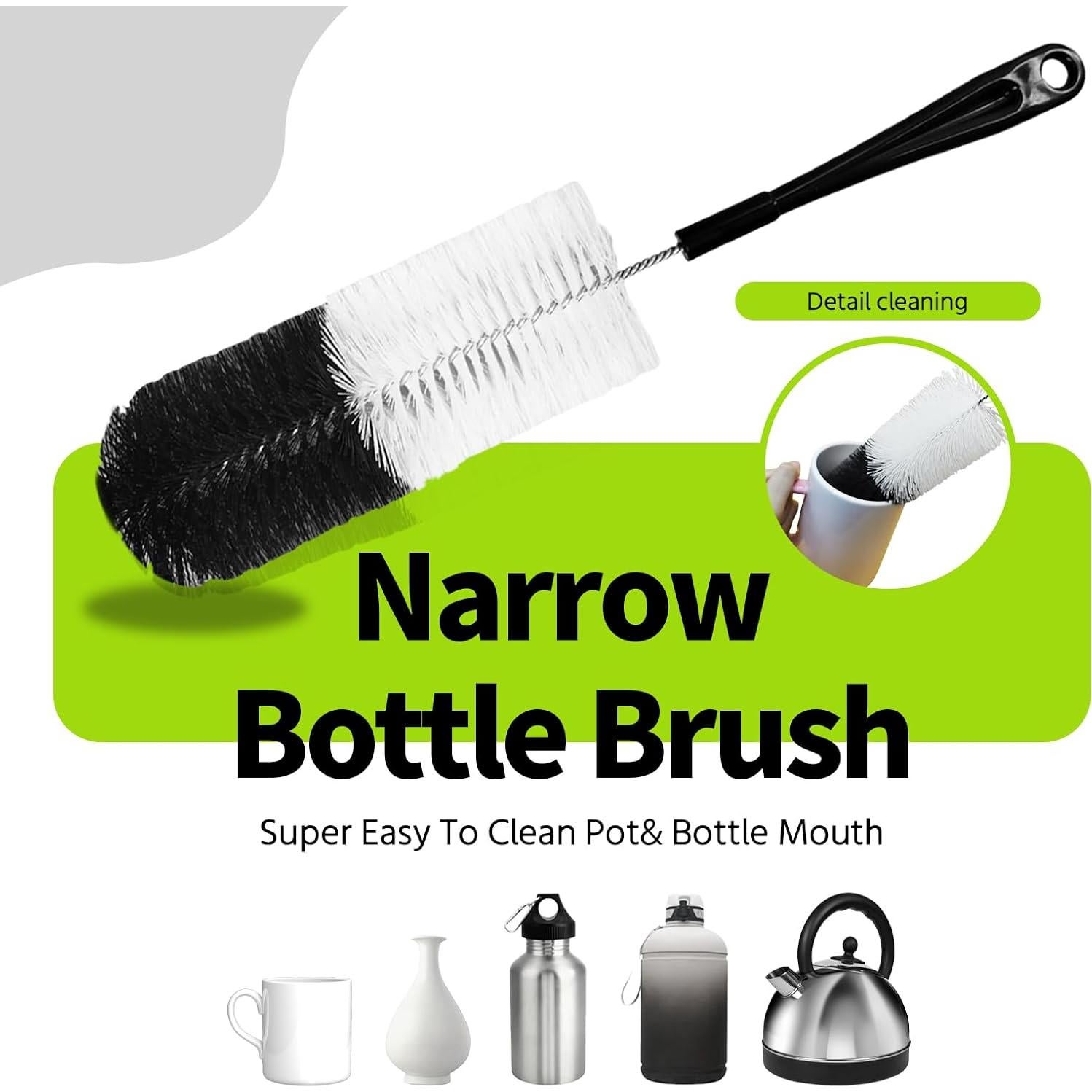 Juego de 5 cepillos de limpieza PZLife para botellas y pajitas