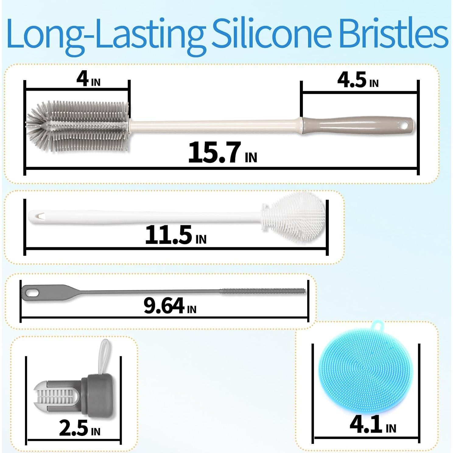 Set de cepillos de limpieza Fojaglad - 6 unidades de silicona