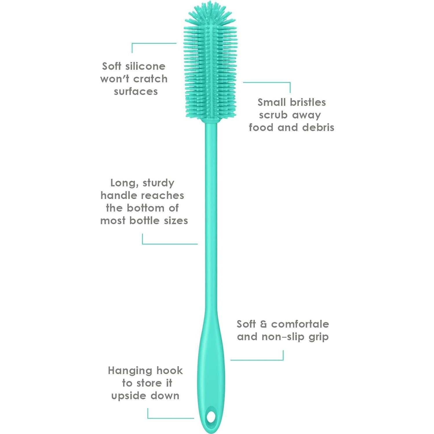 Cepillo Limpiador de Botellas Purtribe con Mango Antideslizante