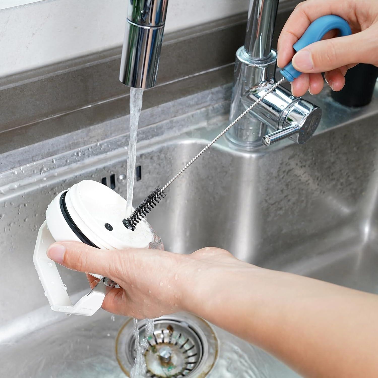 Cepillo de limpieza 2 en 1 Purtribe para botellas y pajitas