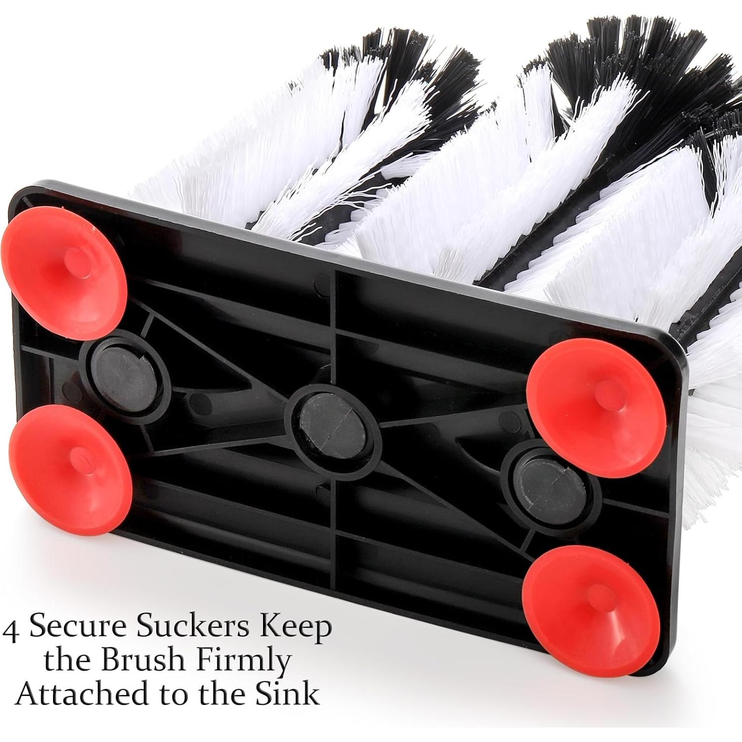 Cepillo Limpiador de Copas Yesland con Base de Succión 3 Cabezas