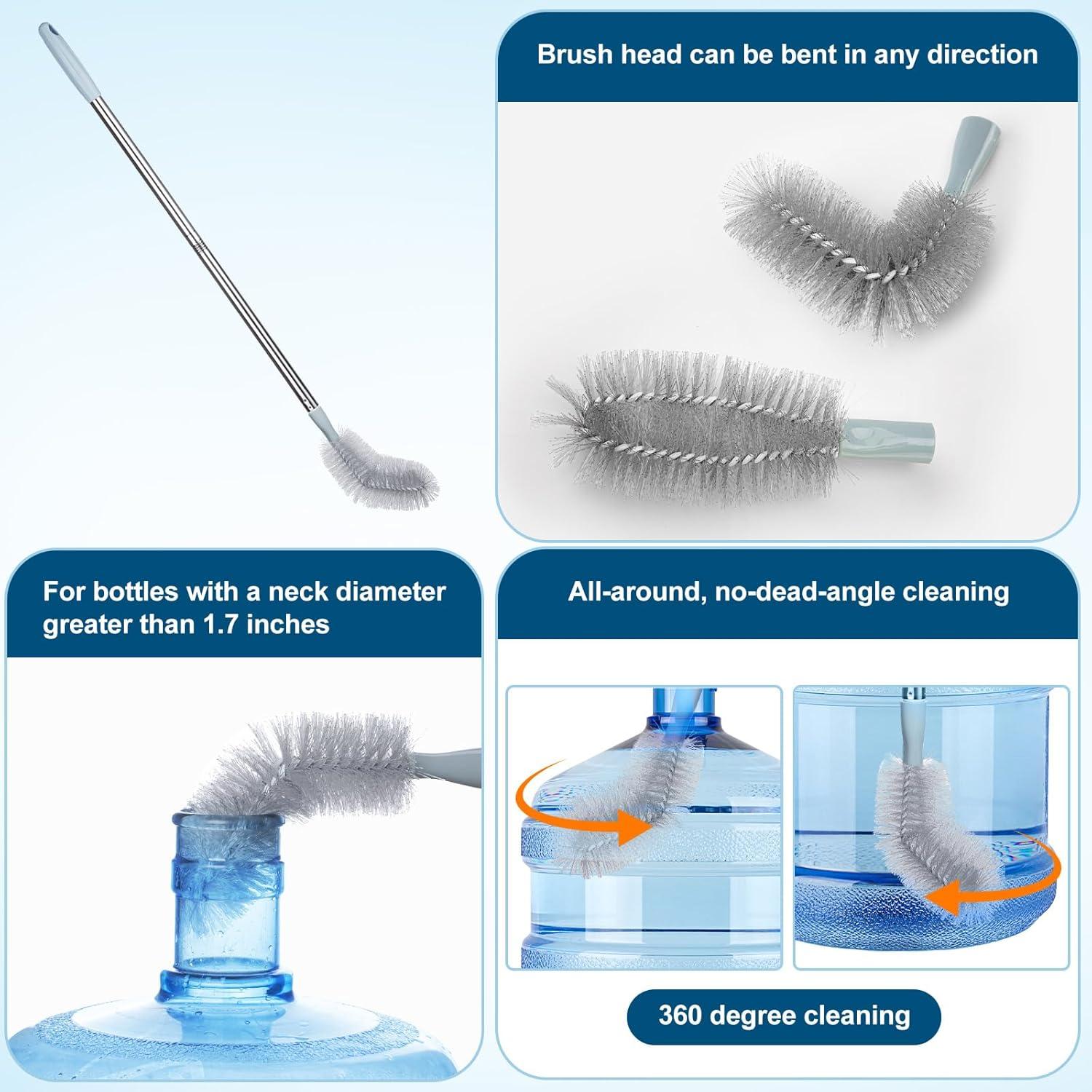 Juego de 2 Cepillos de Limpieza AQFTUSX para Botellas 66-74 cm