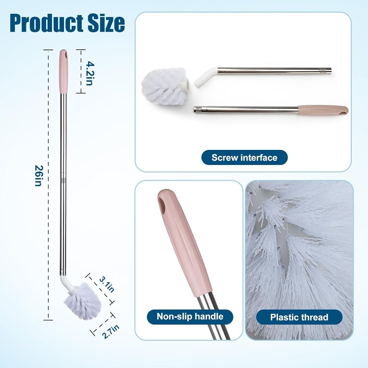 Juego de 2 Cepillos de Limpieza AQFTUSX para Botellas 66-74 cm