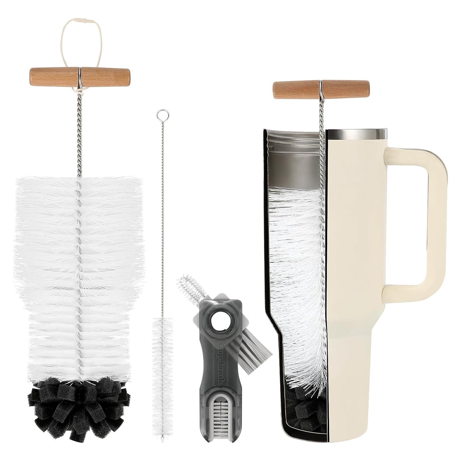 Juego de cepillos de limpieza de botellas TUNIKO 3 en 1