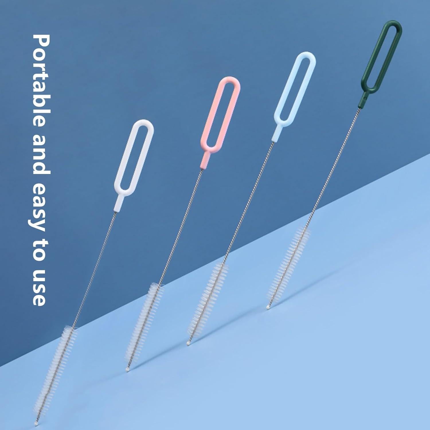 Juego de 4 cepillos limpiadores Suwzuqn para pajitas y botellas