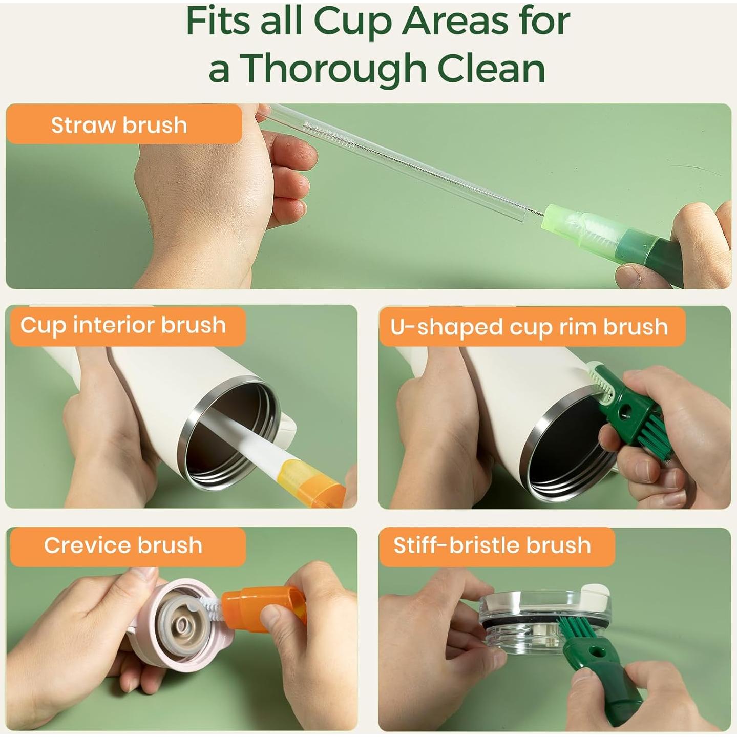 Juego de Cepillos Limpiadores de Botellas Eclatanter 5-en-1