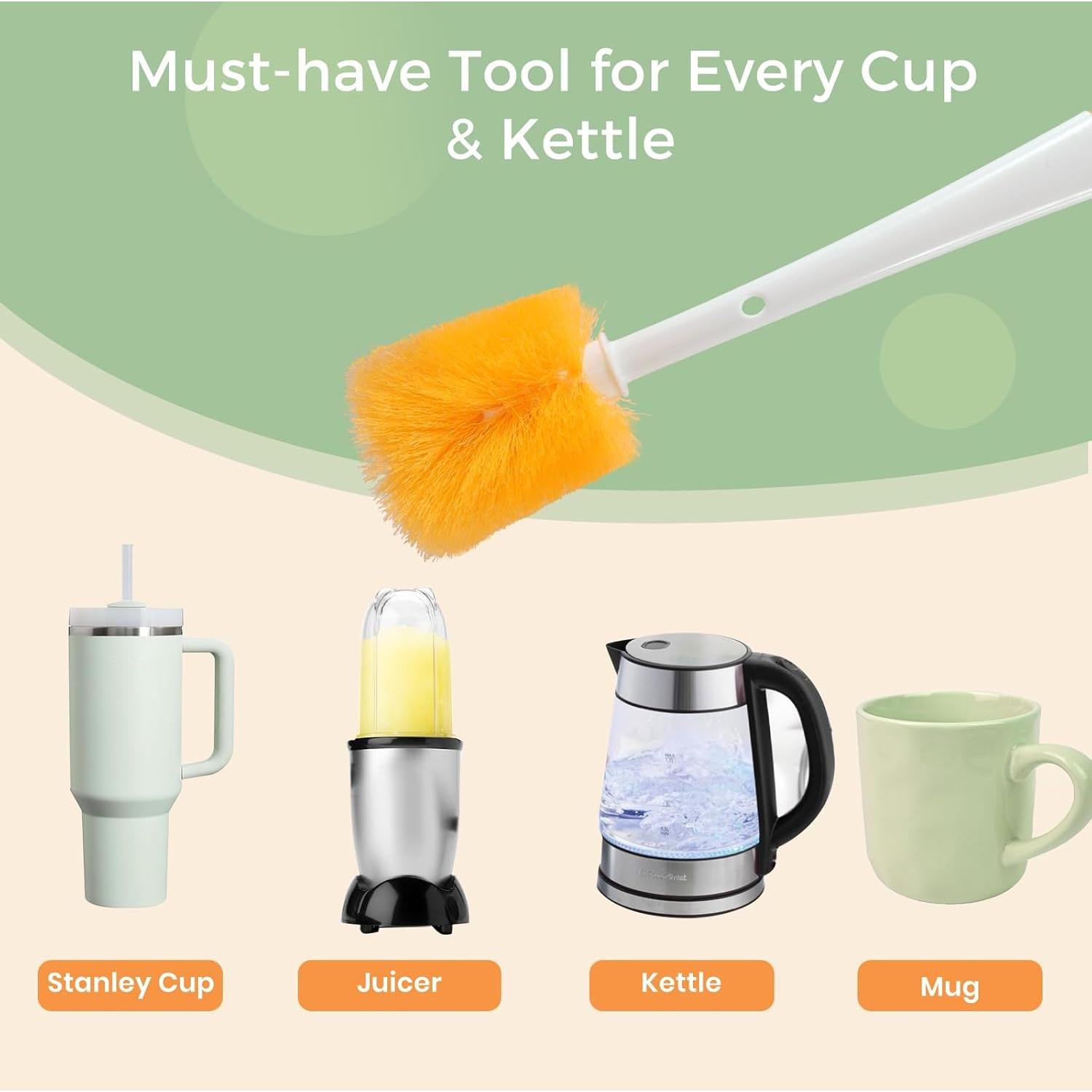 Juego de Cepillos Limpiadores de Botellas Eclatanter 5-en-1