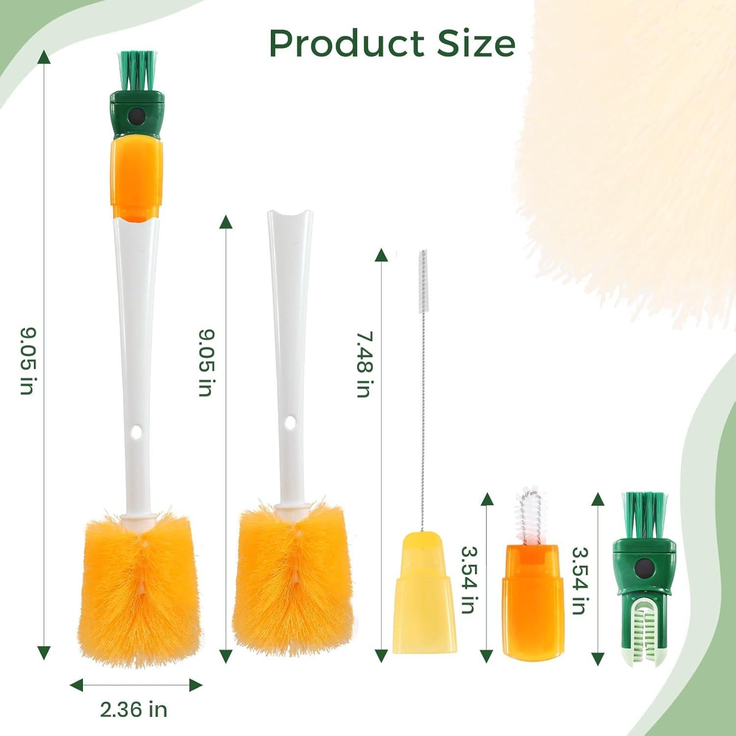 Juego de Cepillos Limpiadores de Botellas Eclatanter 5-en-1