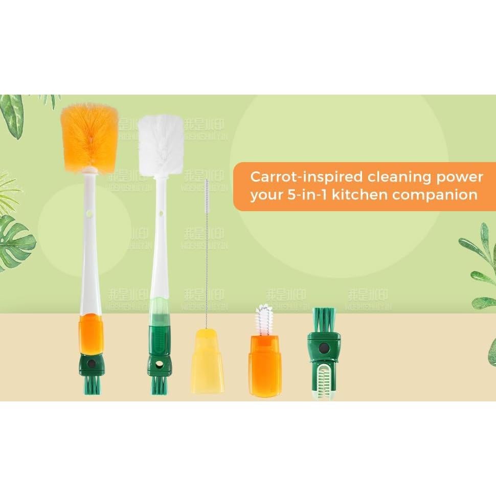 Juego de Cepillos Limpiadores de Botellas Eclatanter 5-en-1