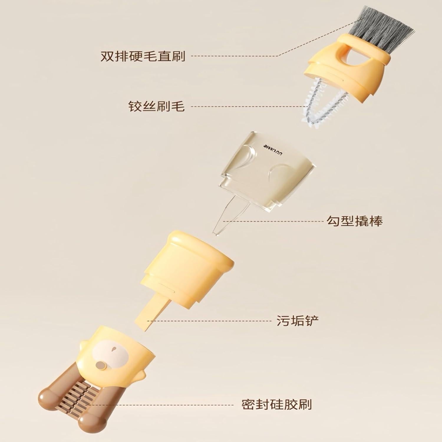 Juego de Cepillos de Limpieza 5 en 1 ZXiaJUMCR - 2 Piezas