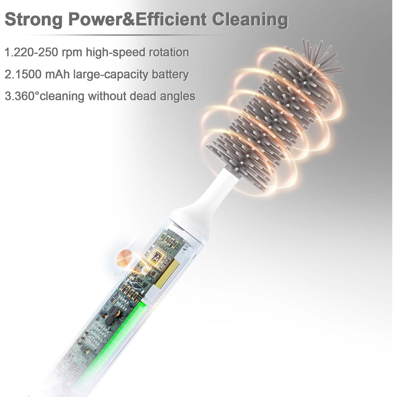 Cepillo Eléctrico para Biberones Biqin Blanco 1500mAh IPX65