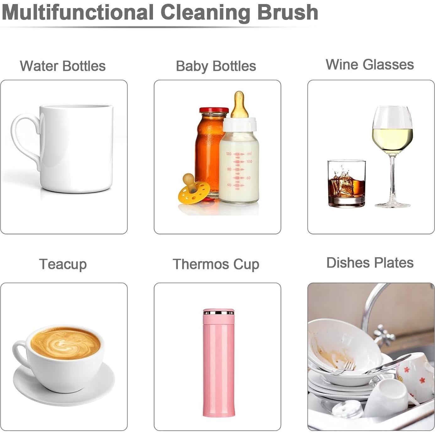 Cepillo Eléctrico para Biberones Biqin Blanco 1500mAh IPX65