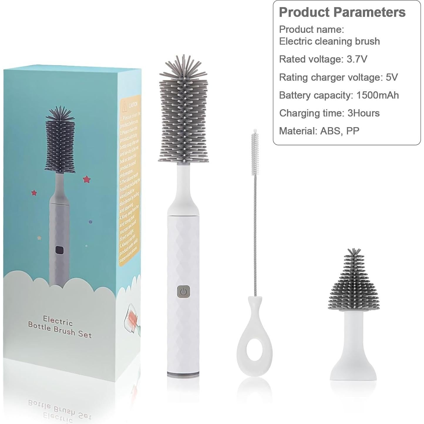 Cepillo Eléctrico para Biberones Biqin Blanco 1500mAh IPX65