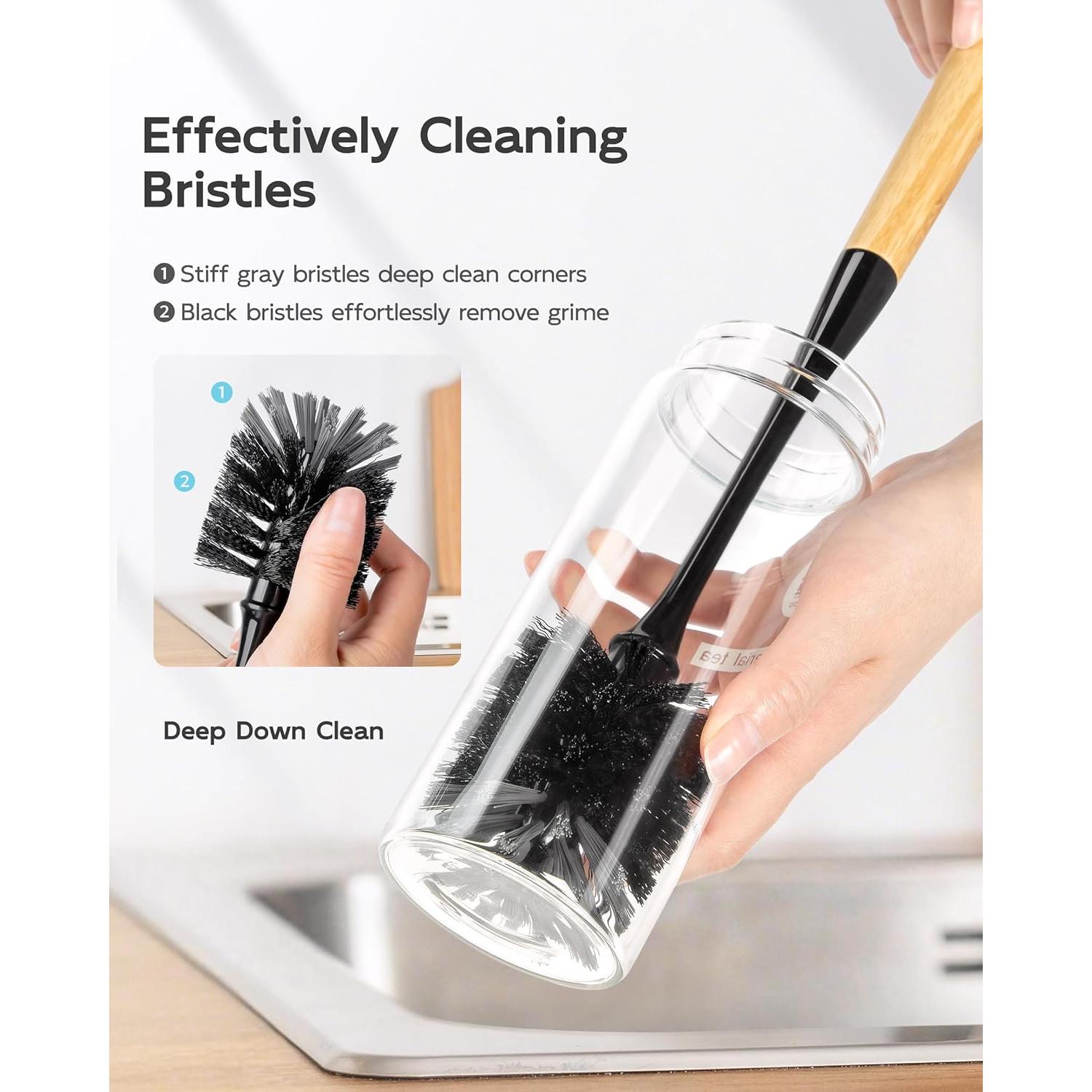 Cepillo para Botellas MR.SIGA 32.5 cm Mango Largo 2 Piezas