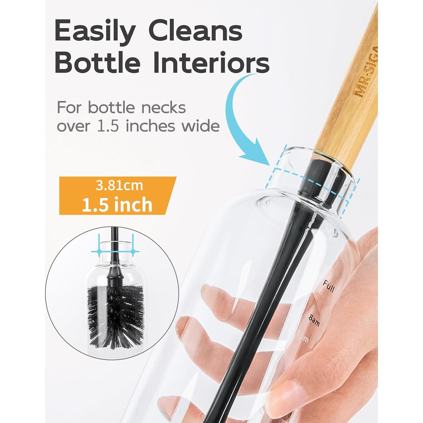 Cepillo para Botellas MR.SIGA 32.5 cm Mango Largo 2 Piezas