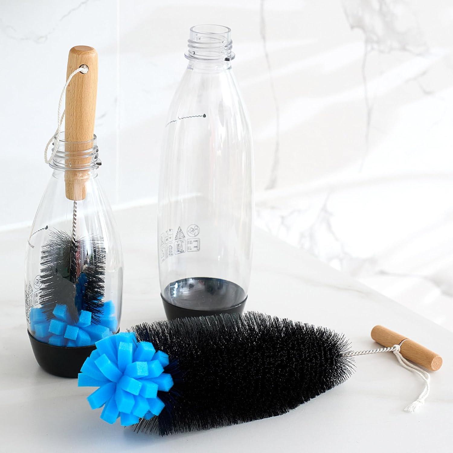 Set de 2 Cepillos de Botella Mimorou con Mango de Madera