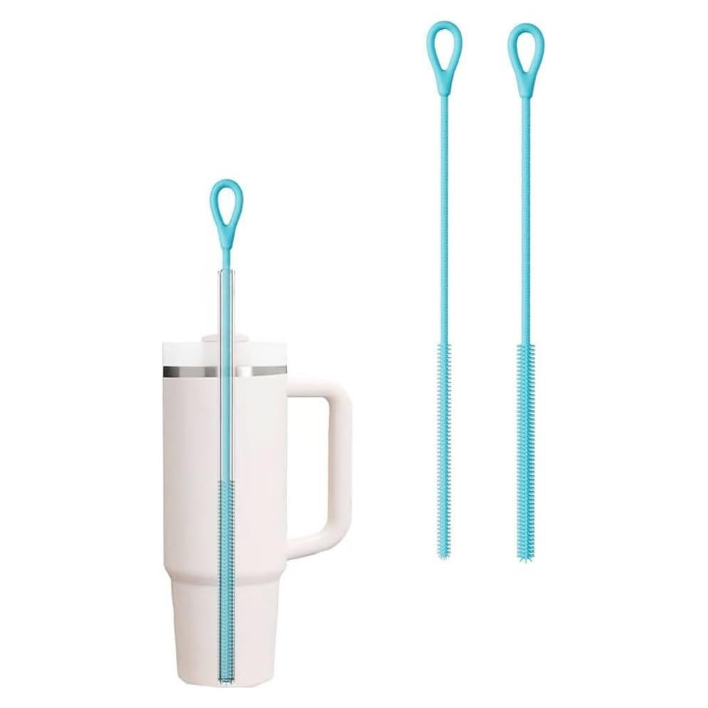 Cepillo Limpiador de Popotes Luforu 2 Pcs Silicona 25cm