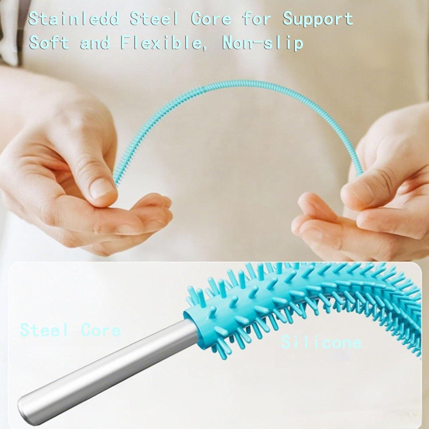 Cepillo Limpiador de Popotes Luforu 2 Pcs Silicona 25cm