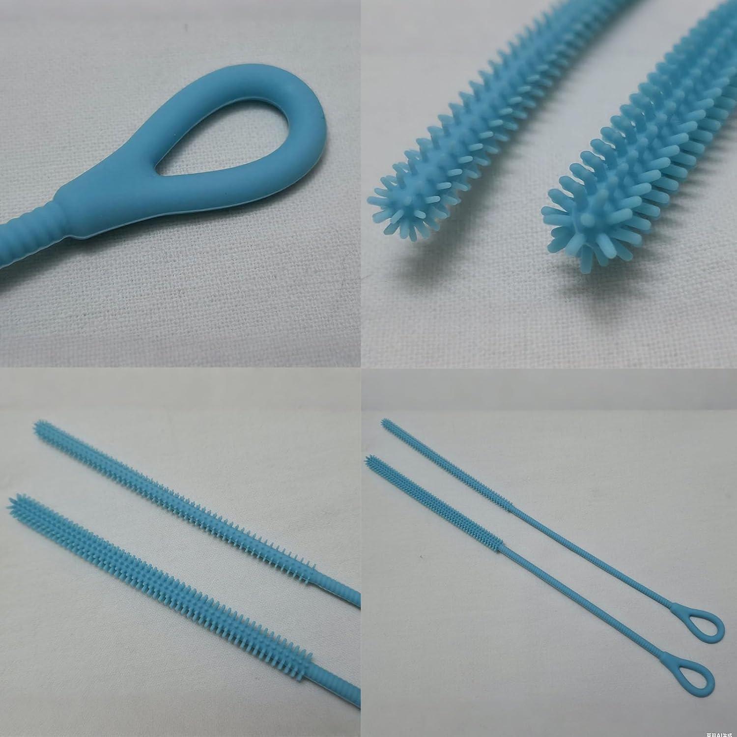 Cepillo Limpiador de Popotes Luforu 2 Pcs Silicona 25cm