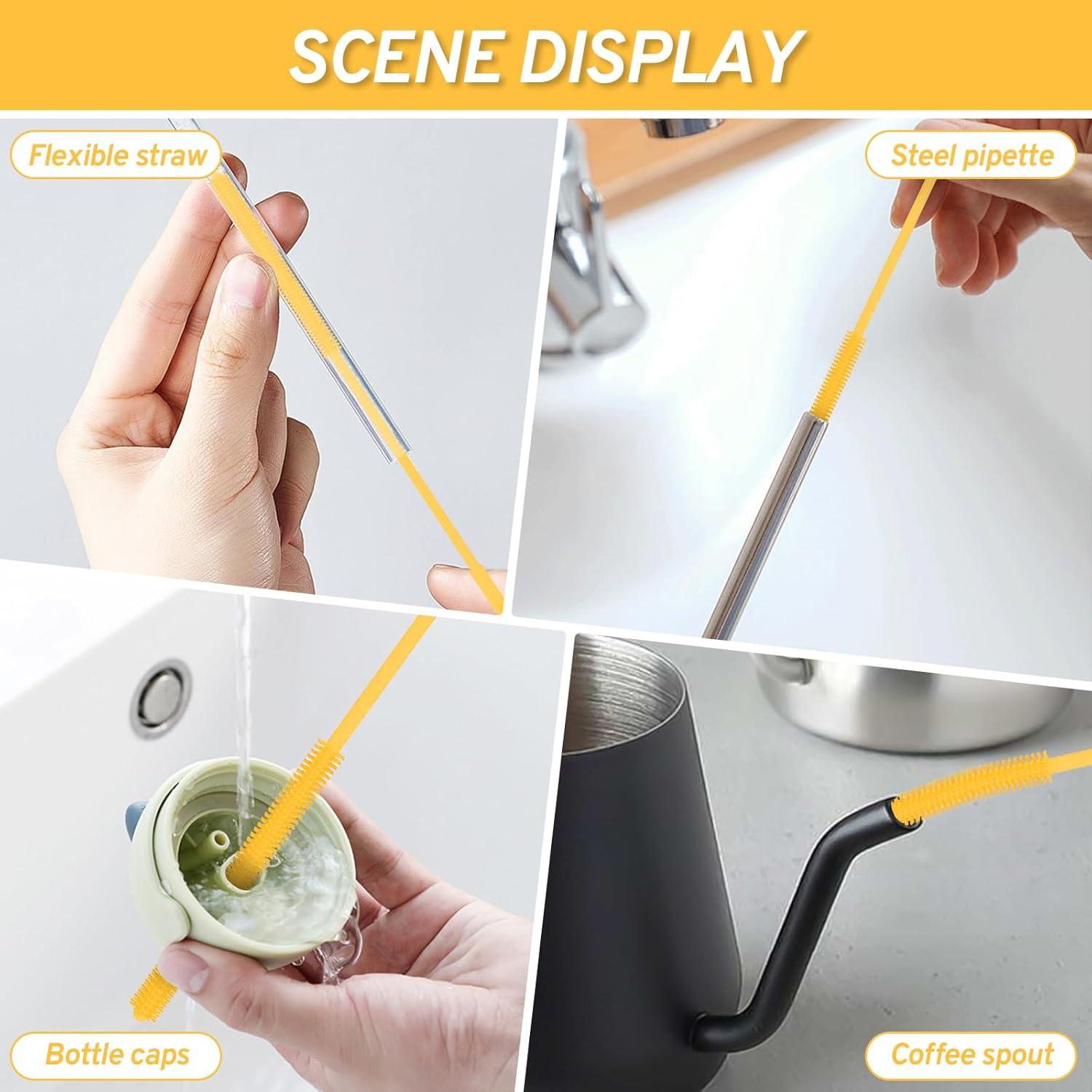 Juego de Pajitas Reutilizables de Acero Inoxidable WQSS AOEIU