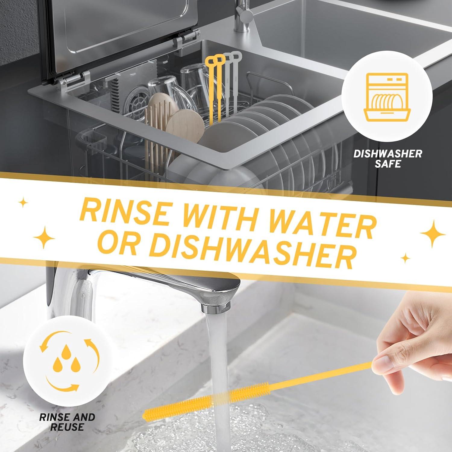 Juego de Pajitas Reutilizables de Acero Inoxidable WQSS AOEIU