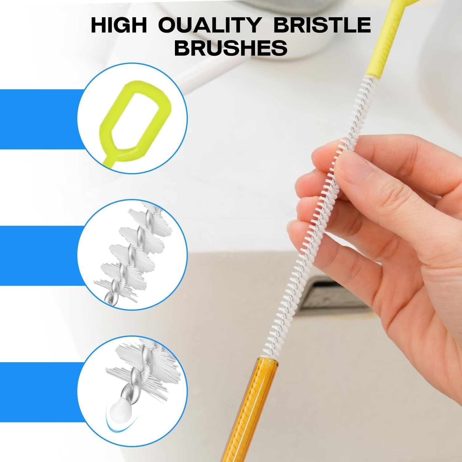 Juego de 8 cepillos limpiadores QLTUDN para popotes 30.48 cm