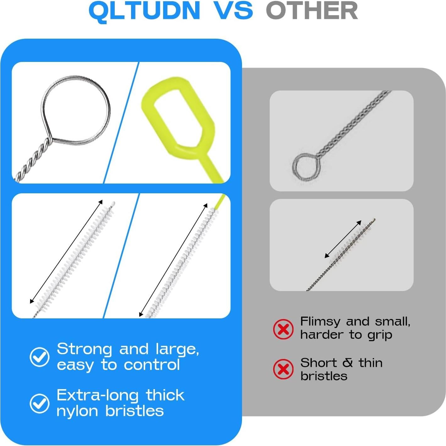 Juego de 8 cepillos limpiadores QLTUDN para popotes 30.48 cm