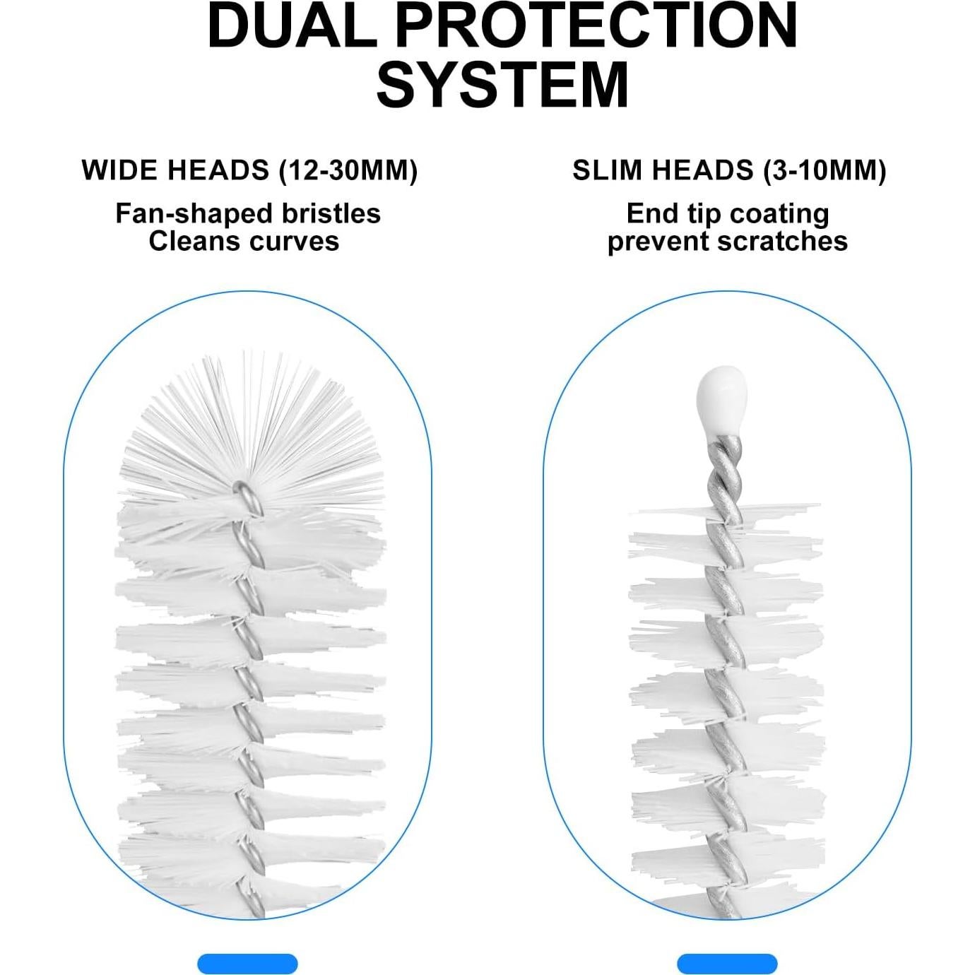 Juego de 8 cepillos limpiadores QLTUDN para pajitas y botellas