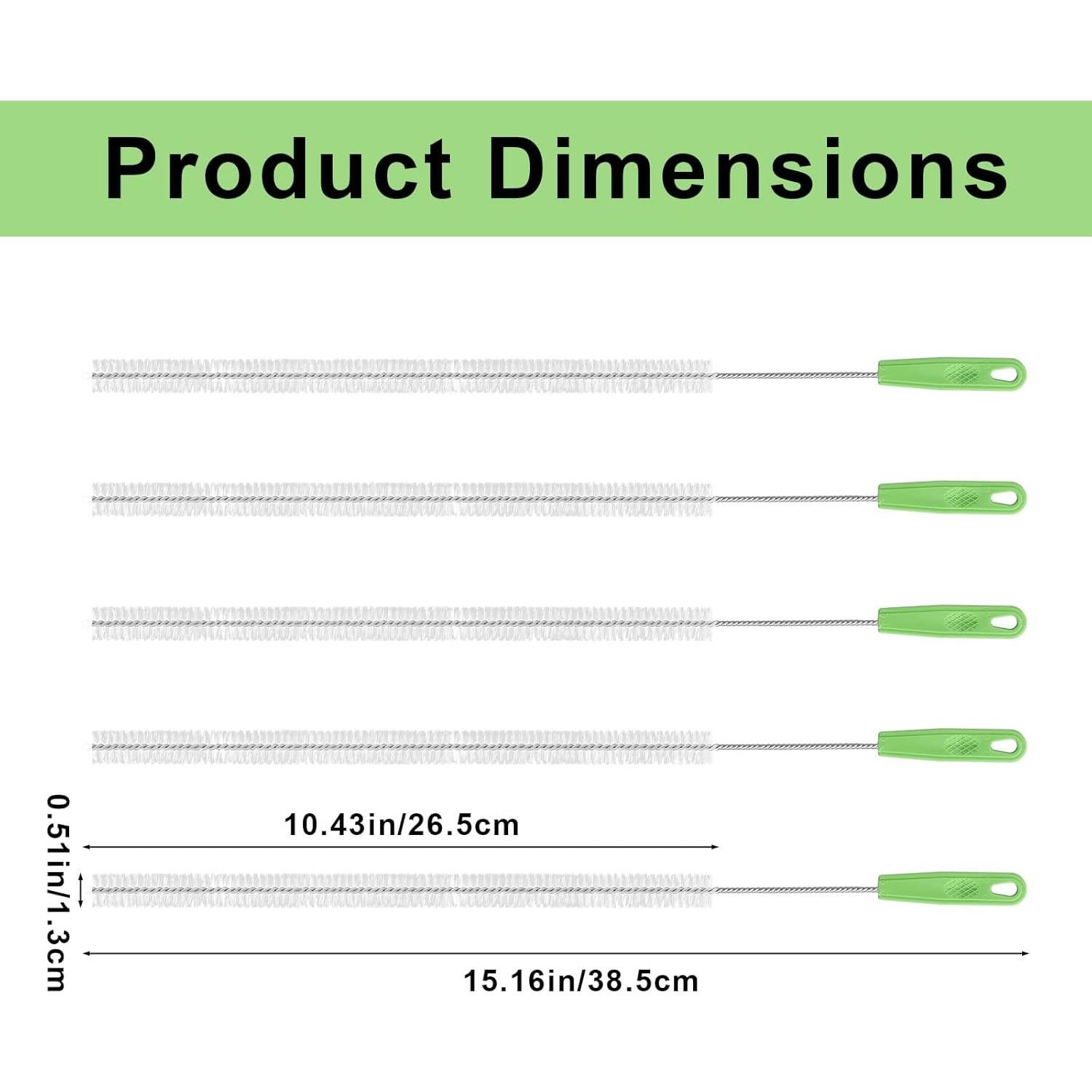 Juego de 5 cepillos de limpieza de tubos Penitue 38.5cm