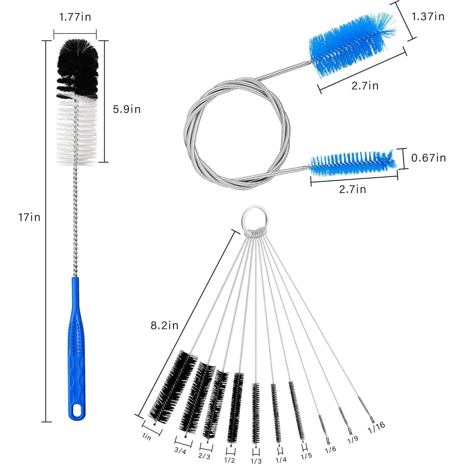 Kit de Cepillos Limpiadores de Tubos de Vidrio ETTSNU 12 Piezas