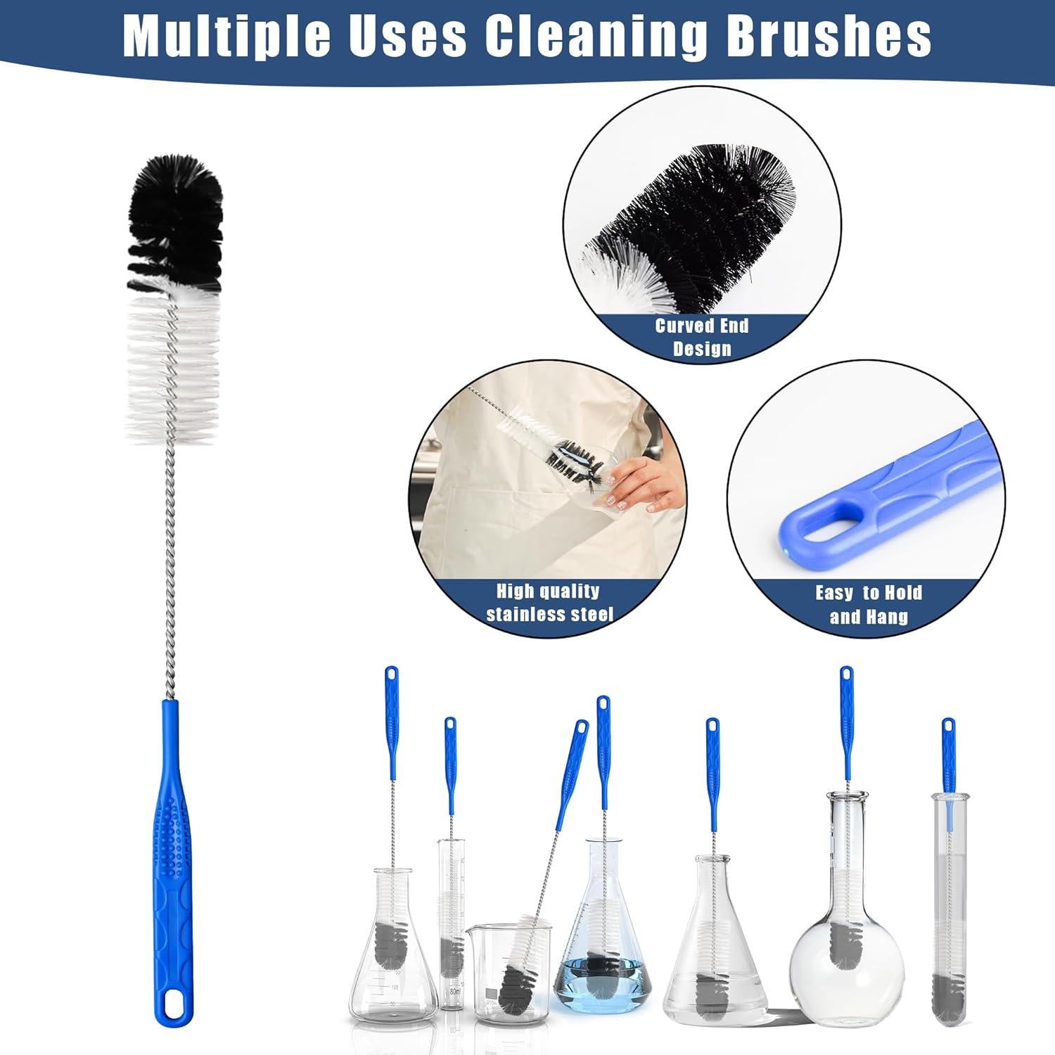 Kit de Cepillos Limpiadores de Tubos de Vidrio ETTSNU 12 Piezas