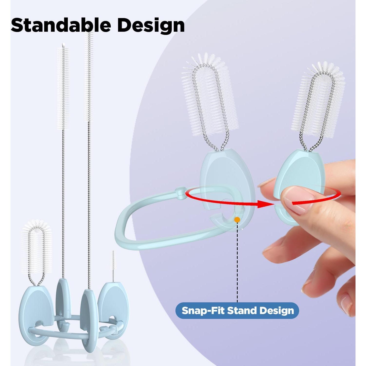 Juego de cepillos limpiadores AnOis7ter para popotes y biberones