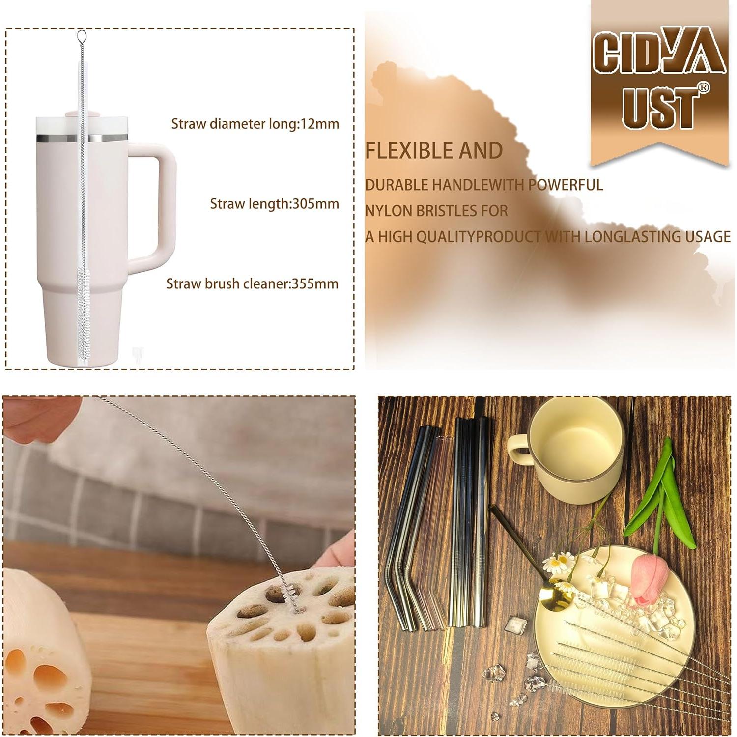 Cepillo Limpiador de Pajitas CIDYAUST 36.8 cm Acero Inoxidable