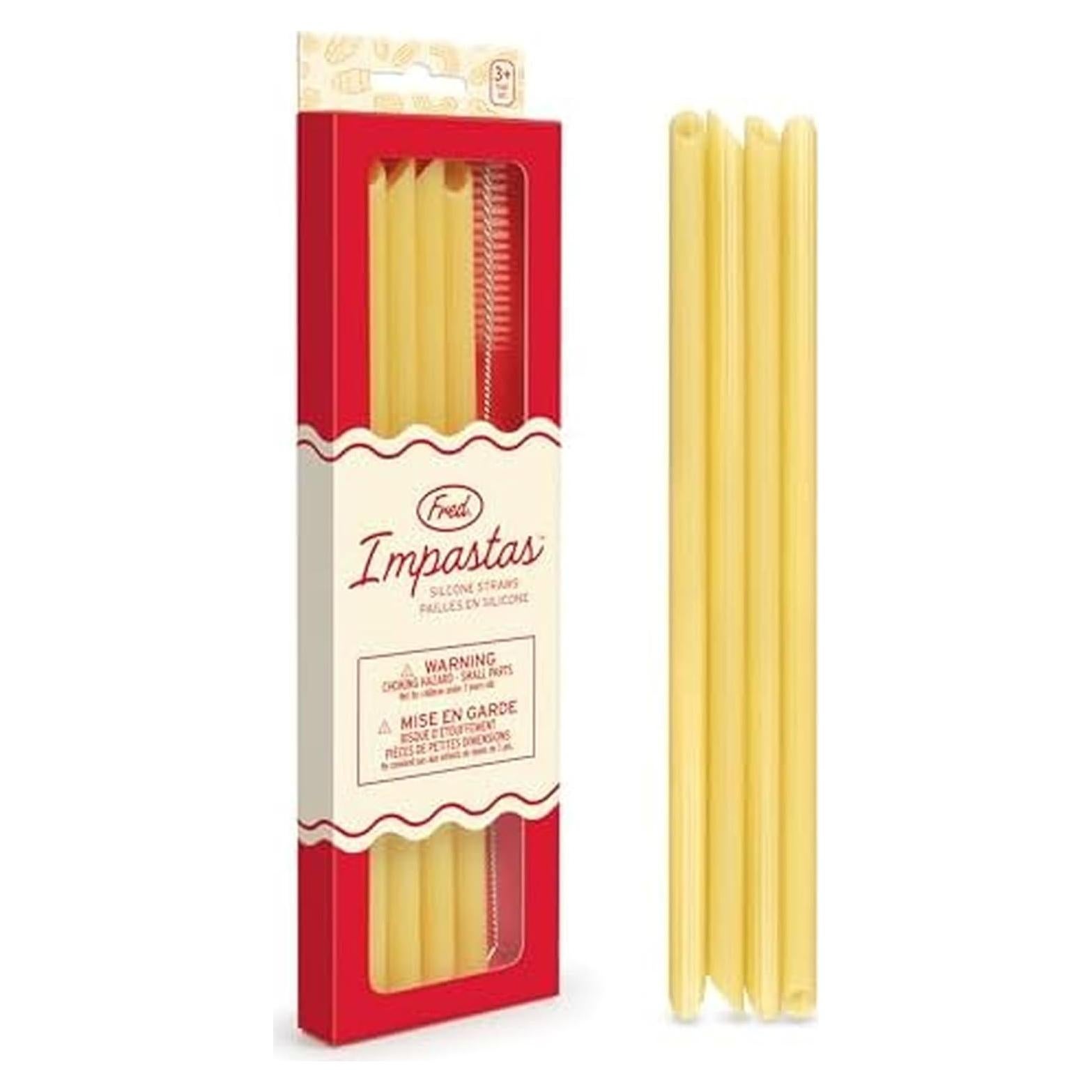 Pajitas de Silicona Reutilizables Genuine Fred Impastas Set de 4