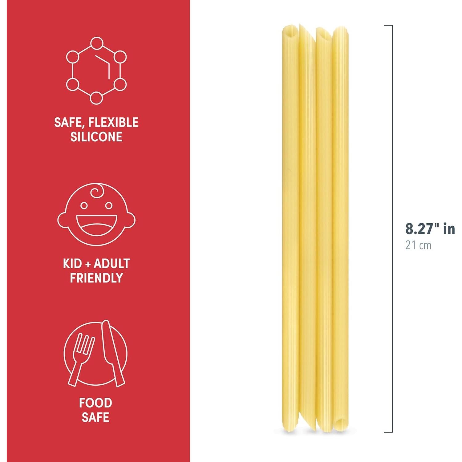 Pajitas de Silicona Reutilizables Genuine Fred Impastas Set de 4