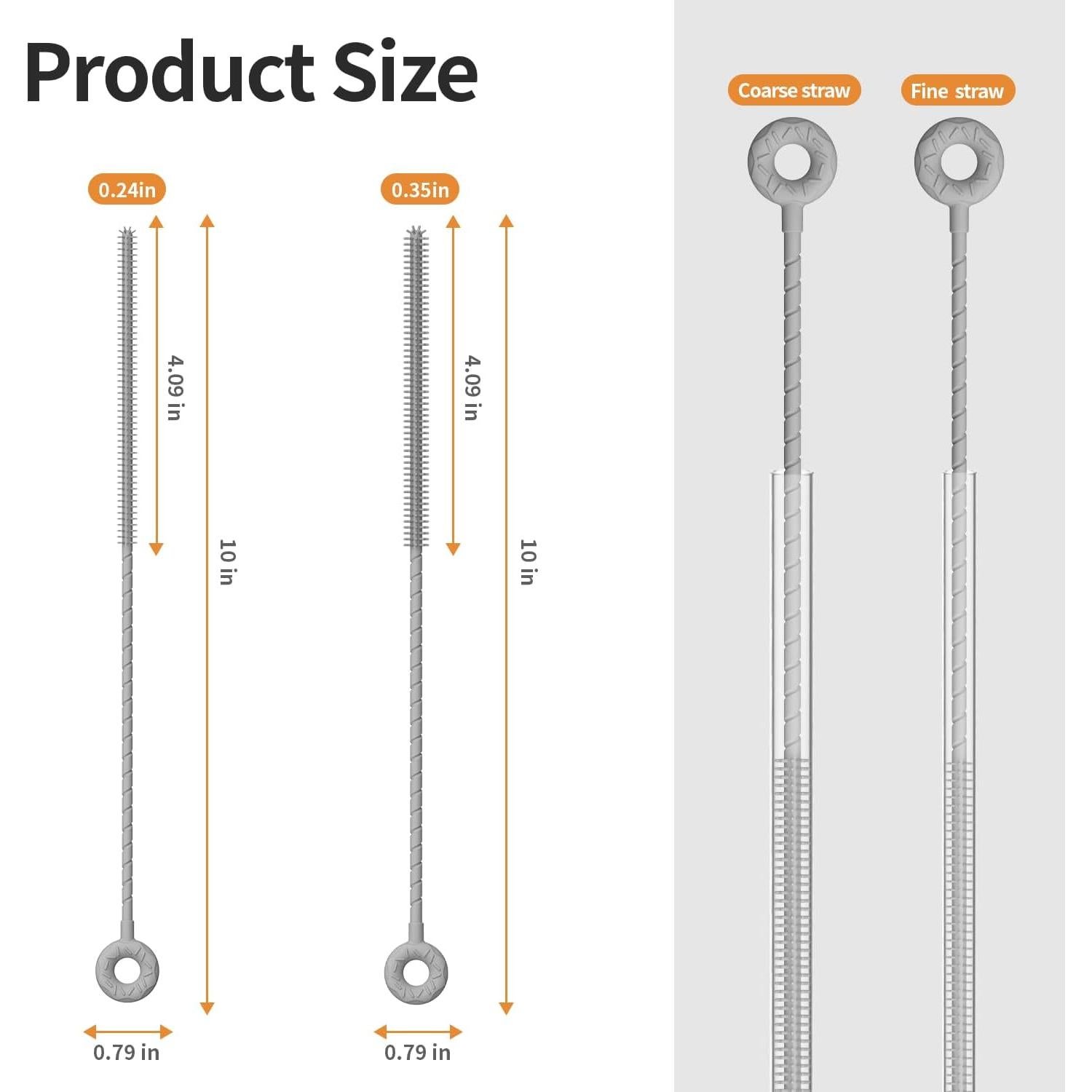 Juego de 2 Cepillos Limpiadores de Pajitas se7en Gris