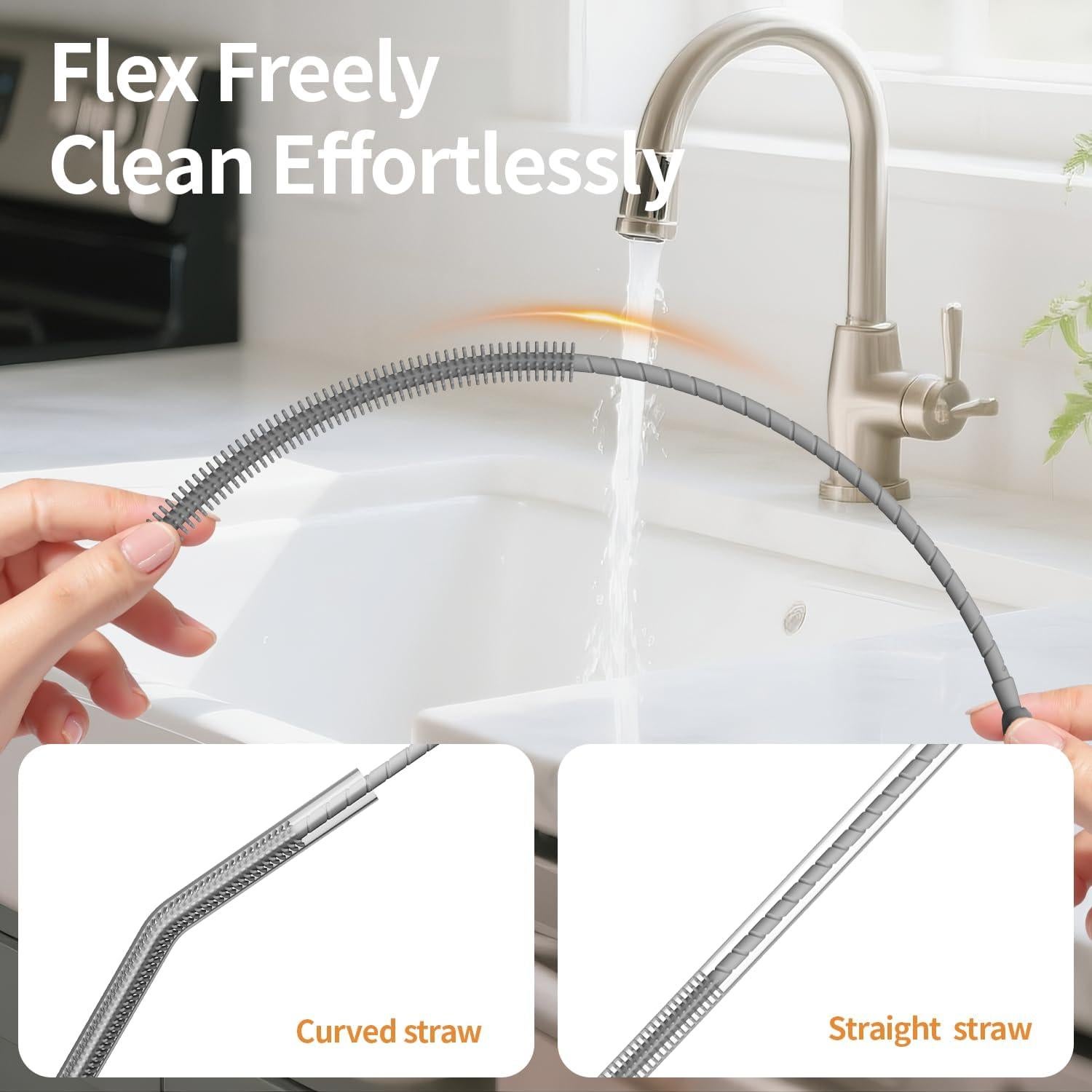 Juego de 2 Cepillos Limpiadores de Pajitas se7en Gris