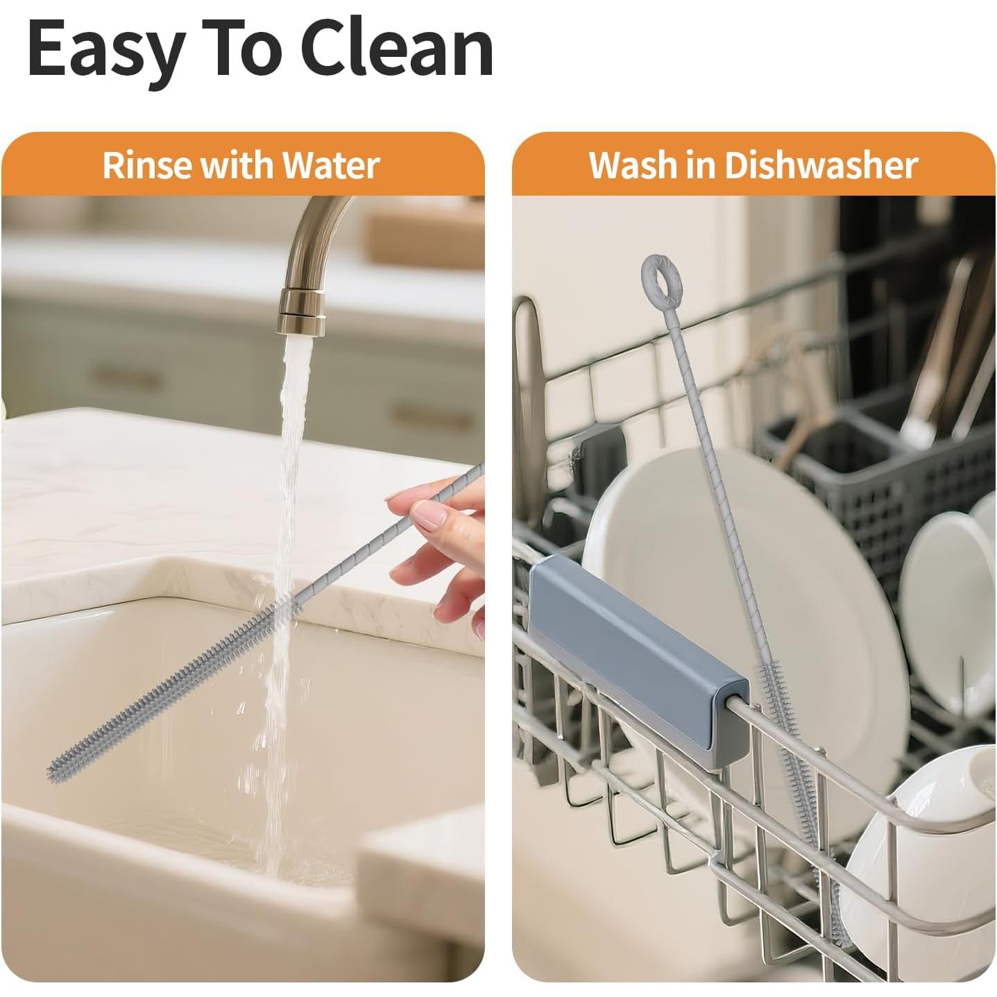 Juego de 2 Cepillos Limpiadores de Pajitas se7en Gris