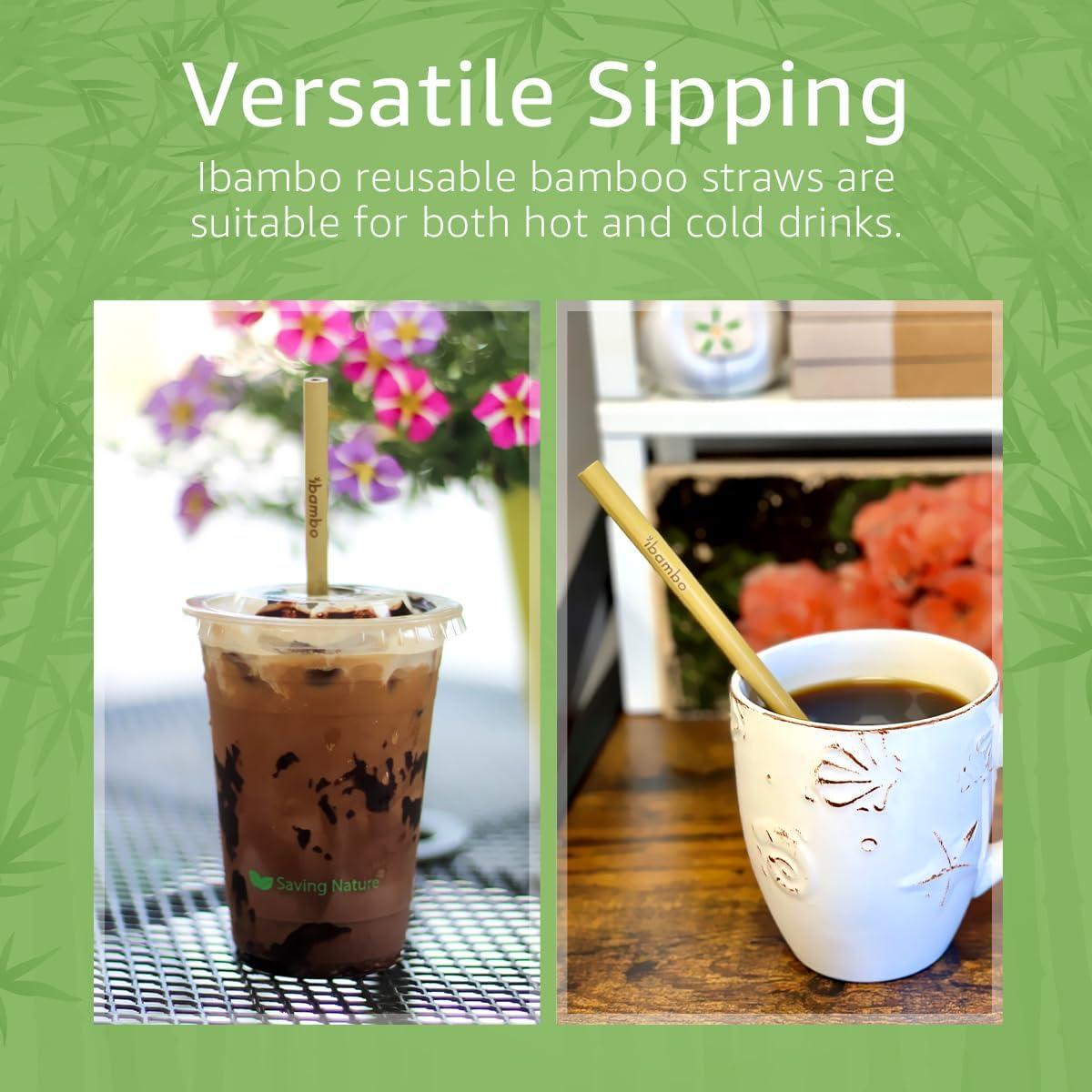 Pajitas de Bambú Jenvita 20 cm - Biodegradables y Reutilizables