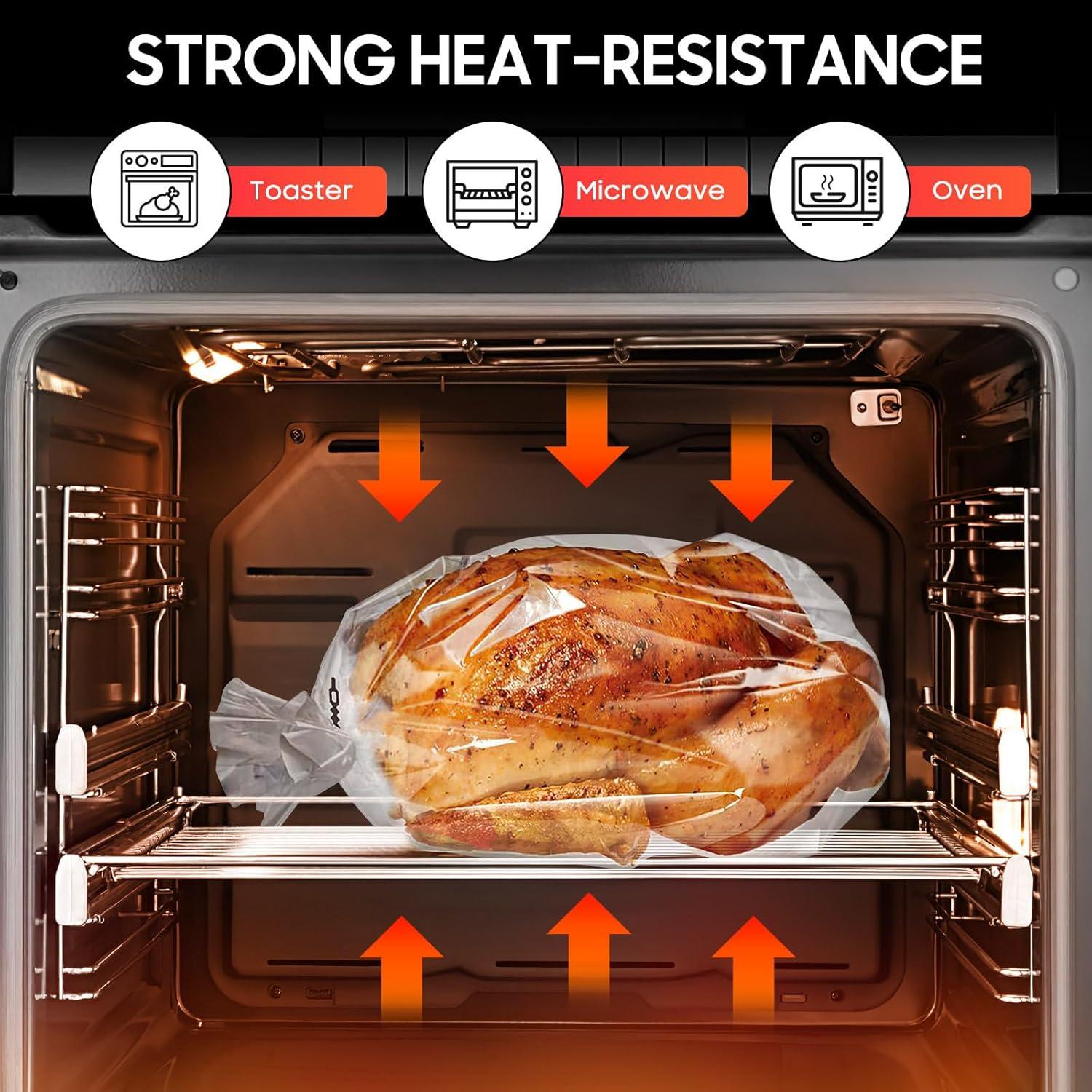 Paquete de 100 Bolsas para Cocinar en Horno iplusmile 25.4x38.1 cm