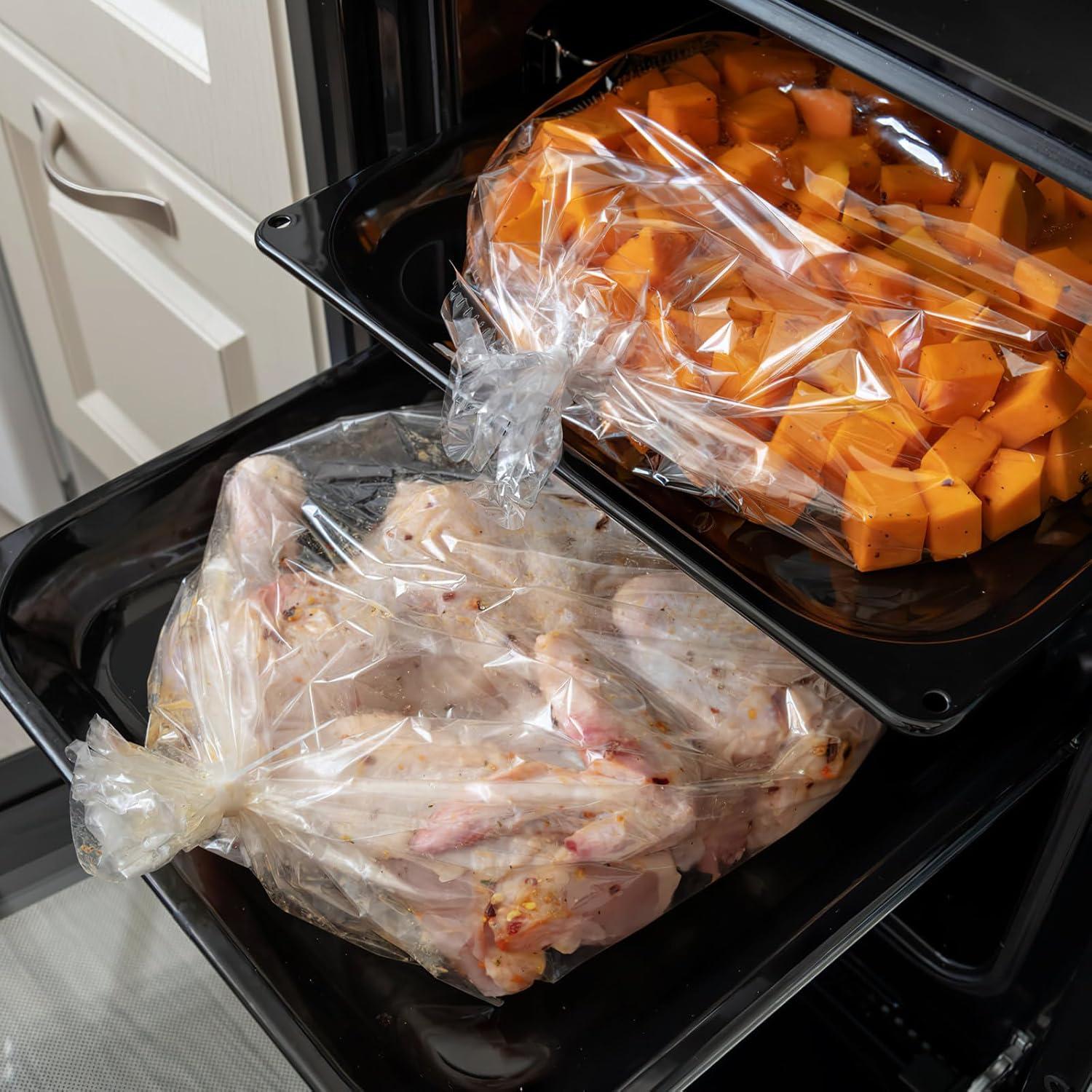 Paquete de 100 Bolsas para Cocinar en Horno iplusmile 25.4x38.1 cm